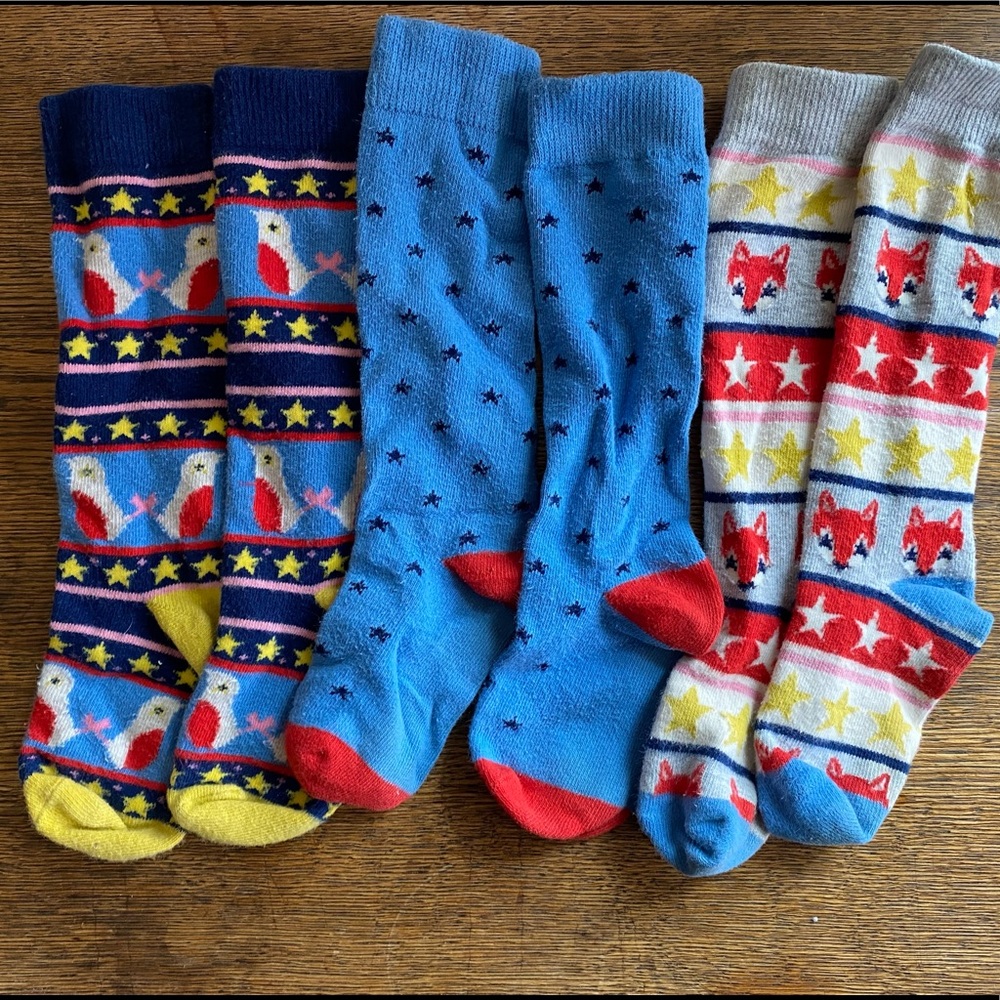 Mini Boden Toddler Tall Sock Set (3 pairs)